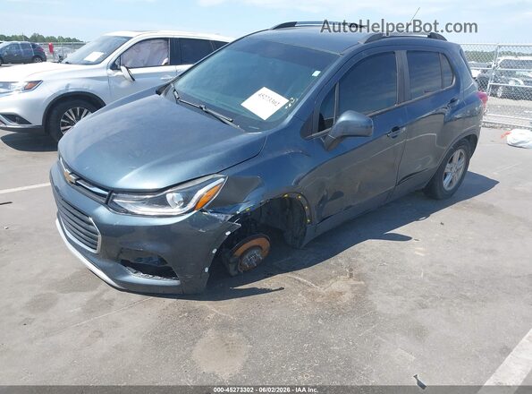KL7CJPSBXMB328986 2021 CHEVROLET TRAX Teal Առջևի ձախ երեք քառորդ տեսարան