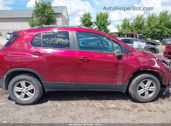 KL7CJPSM4MB370717 2021 CHEVROLET TRAX Red Widok wnętrza z tyłu
