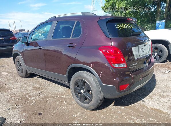 KL7CJPSM4NB515093 2022 CHEVROLET TRAX Maroon Tył lewy