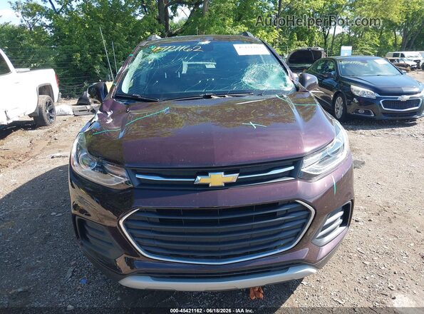 KL7CJPSM4NB515093 2022 CHEVROLET TRAX Maroon Widok zestawu wskaźników