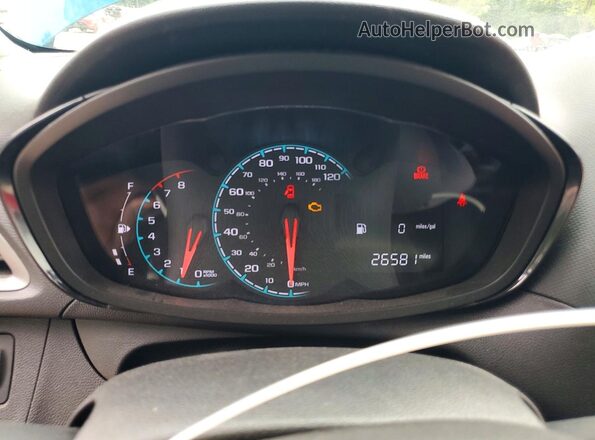 KL8CA6SA1KC790776 2019 CHEVROLET SPARK Blue Вид щитка приладів