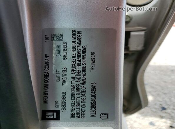 KL8CB6SA0JC435416 2018 CHEVROLET SPARK Silver Вид підкапотного простору