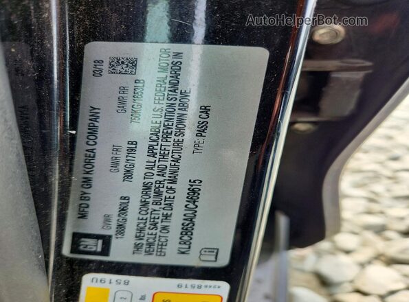 KL8CB6SA0JC469615 2018 CHEVROLET SPARK Black Вид підкапотного простору