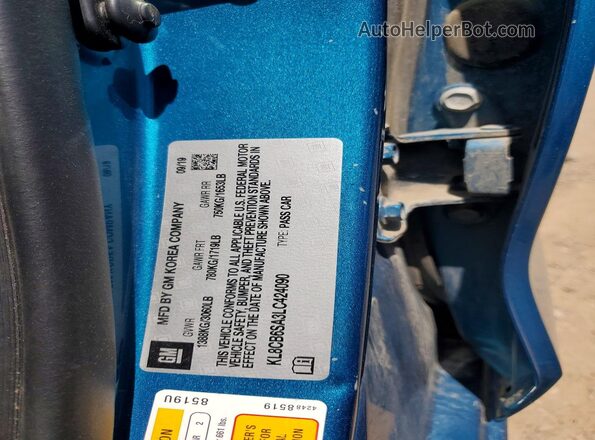 KL8CB6SA3LC424090 2020 CHEVROLET SPARK Blue Engine compartment view