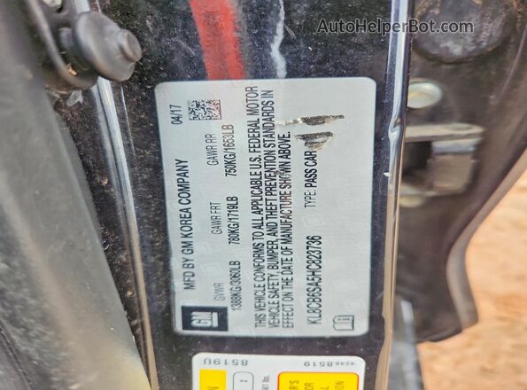 KL8CB6SA5HC823736 2017 CHEVROLET SPARK Black Вид наклейки з VIN-кодом