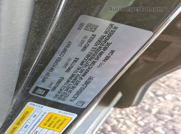 KL8CB6SA5LC480161 2020 CHEVROLET SPARK Black 