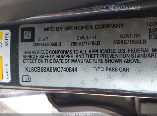 KL8CB6SA6MC740844 2021 CHEVROLET SPARK Gray Engine compartment view