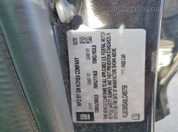 KL8CB6SA8LC460759 2020 CHEVROLET SPARK Black Engine compartment view