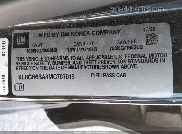 KL8CB6SA8MC707618 2021 CHEVROLET SPARK Black Widok komory silnika