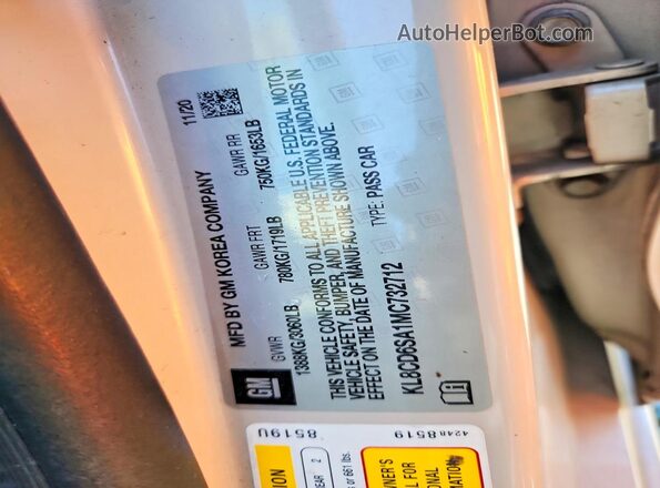 KL8CD6SA1MC732712 2021 CHEVROLET SPARK Silver Widok komory silnika