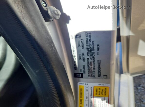 KL8CD6SA2HC838933 2017 CHEVROLET SPARK Серебряный Вид подкапотного пространства