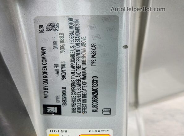 KL8CD6SA2MC723310 2021 CHEVROLET SPARK Silver Widok komory silnika