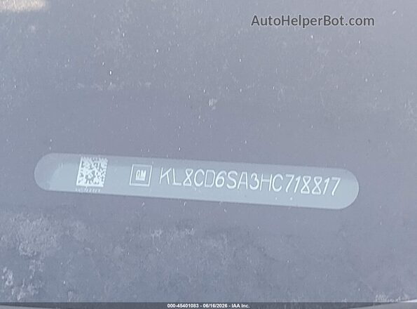 KL8CD6SA3HC718817 2017 CHEVROLET SPARK Silver 