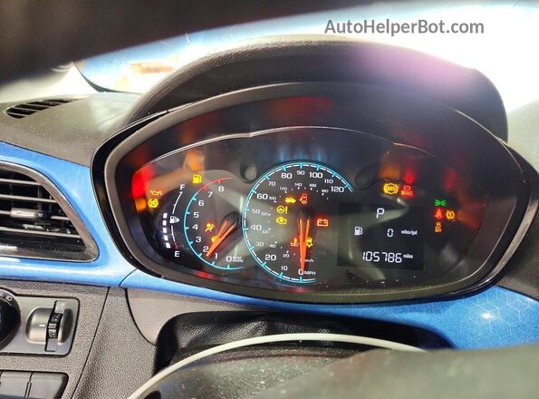 KL8CD6SA4JC426311 2018 CHEVROLET SPARK Blue Вид щитка приладів