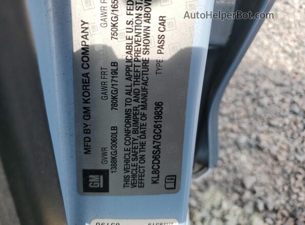 KL8CD6SA7GC619836 2016 CHEVROLET SPARK Blue 