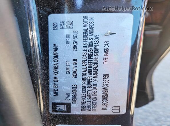 KL8CD6SA9MC735759 2021 CHEVROLET SPARK Black 