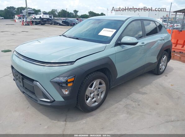 KM8HA3AB0RU072481 2024 HYUNDAI KONA Бирюзовый Передняя левая четверть