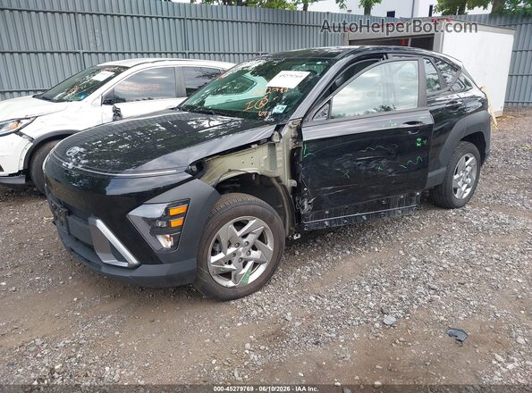 KM8HA3AB0RU137619 2024 HYUNDAI KONA Black Առջևի ձախ երեք քառորդ տեսարան