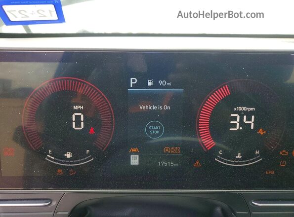 KM8HA3AB5TU387350 2026 HYUNDAI KONA Серый Вид щитка приборов