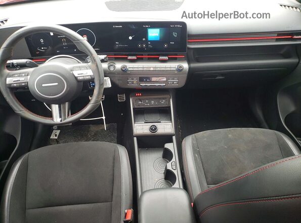 KM8HACA34RU072864 2024 HYUNDAI KONA Red Widok deski rozdzielczej