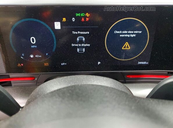 KM8HACA39RU101792 2024 HYUNDAI KONA Gray Widok zestawu wskaźników