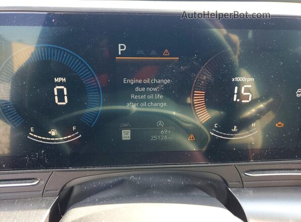 KM8HACAB0RU144960 2024 HYUNDAI KONA Blue Вид щитка приладів