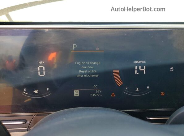 KM8HACAB3RU048322 2024 HYUNDAI KONA Charcoal Vista del cuadro de instrumentos