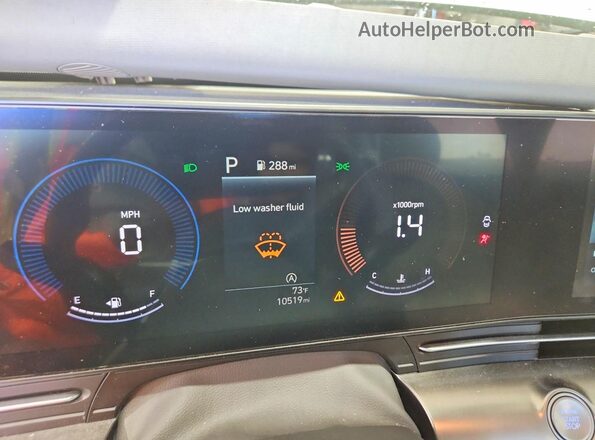 KM8HACAB4SU210514 2025 HYUNDAI KONA Белый Вид щитка приборов
