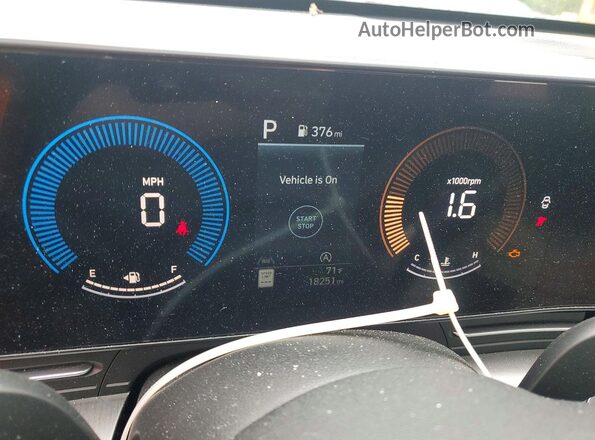 KM8HACAB6RU119321 2024 HYUNDAI KONA Silver ხელსაწყოთა პანელის ხედი