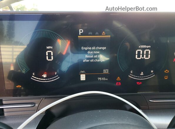 KM8HB3AB1SU286544 2025 HYUNDAI KONA Black Սարքավորումների վահանակի տեսք