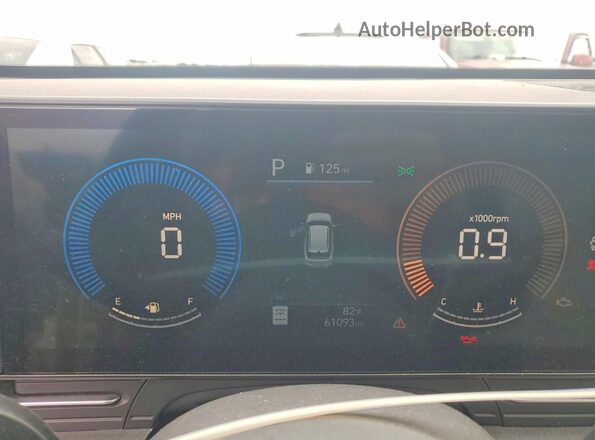 KM8HBCAB3RU116423 2024 HYUNDAI KONA Green Instrument cluster view