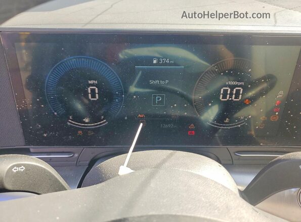 KM8HBCAB6SU339951 2025 HYUNDAI KONA Gray Instrument cluster view