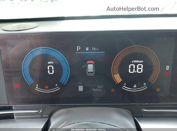 KM8HBCAB8RU164113 2024 HYUNDAI KONA White Vista de los asientos traseros