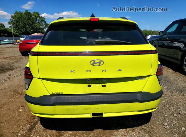 KM8HC3A63RU005824 2024 HYUNDAI KONA Yellow Rear view