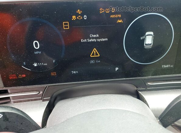 KM8HC3AB0RU084706 2024 HYUNDAI KONA White ხელსაწყოთა პანელის ხედი