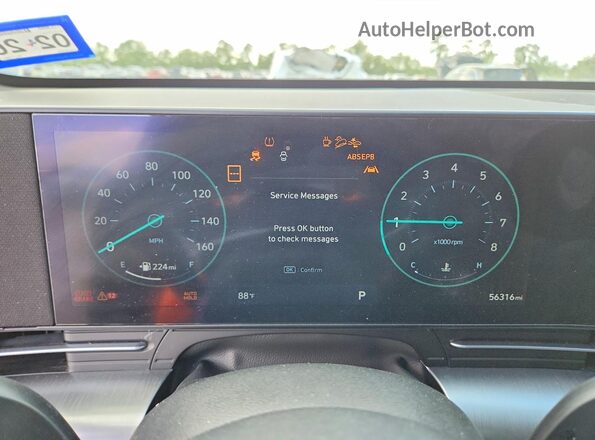 KM8HC3AB0RU104419 2024 HYUNDAI KONA Gray 
