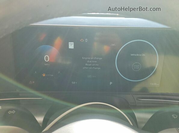 KM8HCCAB2SU322416 2025 HYUNDAI KONA Black Вид щитка приладів