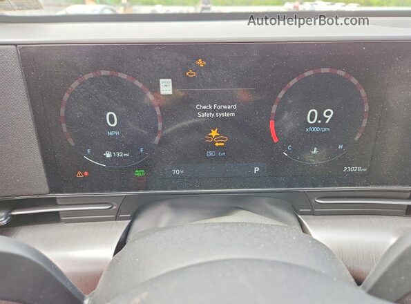 KM8HCCABXRU046318 2024 HYUNDAI KONA Gray Widok zestawu wskaźników