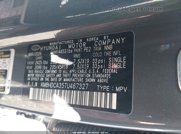 KM8HDCA35TU467327 2026 HYUNDAI KONA Gray ძრავის განყოფილების ხედი