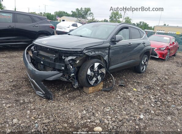 KM8HECA34RU090902 2024 HYUNDAI KONA Gray წინა მარცხენა ხედი სამი მეოთხედიდან