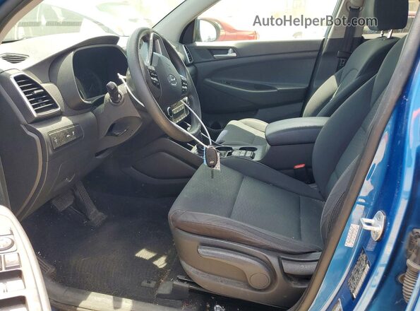 KM8J23A44KU894321 2019 HYUNDAI TUCSON Синий Вид салона спереди