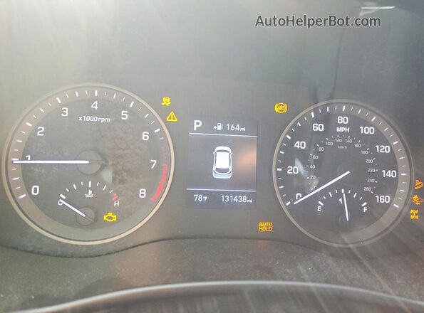 KM8J2CA40KU079064 2019 HYUNDAI TUCSON Black Вид щитка приладів