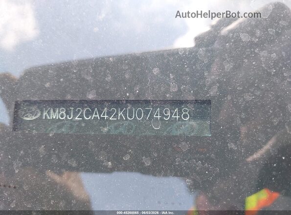 KM8J2CA42KU074948 2019 HYUNDAI TUCSON Black Widok komory silnika