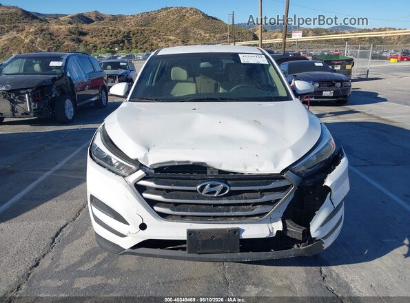 KM8J2CA44JU684350 2018 HYUNDAI TUCSON White Instrument cluster view