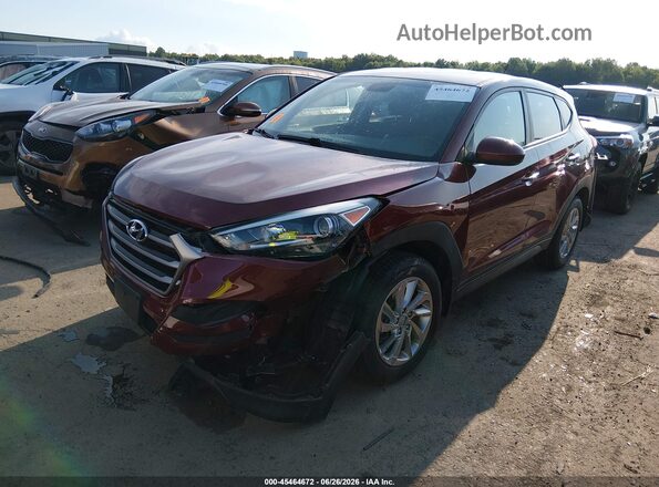 KM8J2CA44JU801859 2018 HYUNDAI TUCSON Red Առջևի ձախ երեք քառորդ տեսարան