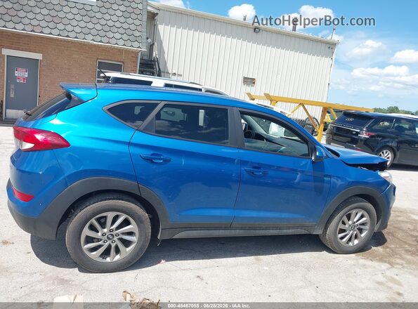 KM8J2CA47JU775774 2018 HYUNDAI TUCSON Blue Սալոնի հետևի տեսք