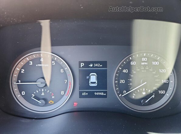 KM8J2CA47KU955404 2019 HYUNDAI TUCSON Blue Vista del cuadro de instrumentos