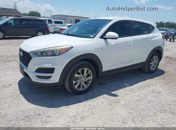 KM8J2CA48KU925344 2019 HYUNDAI TUCSON White Առջևի ձախ երեք քառորդ տեսարան