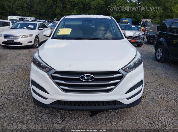 KM8J2CA49JU700333 2018 HYUNDAI TUCSON White ხელსაწყოთა პანელის ხედი