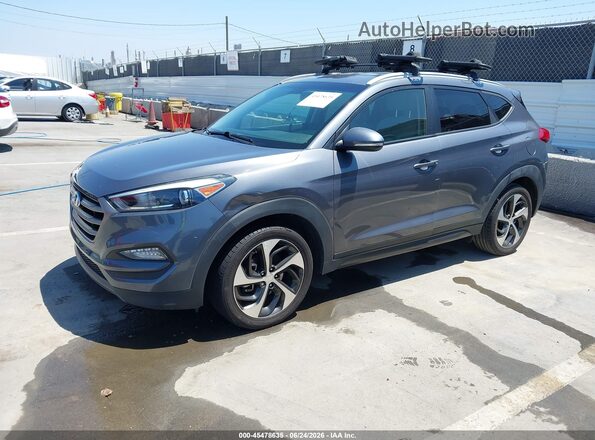 KM8J33A21GU125813 2016 HYUNDAI TUCSON Gray Передня ліва чверть